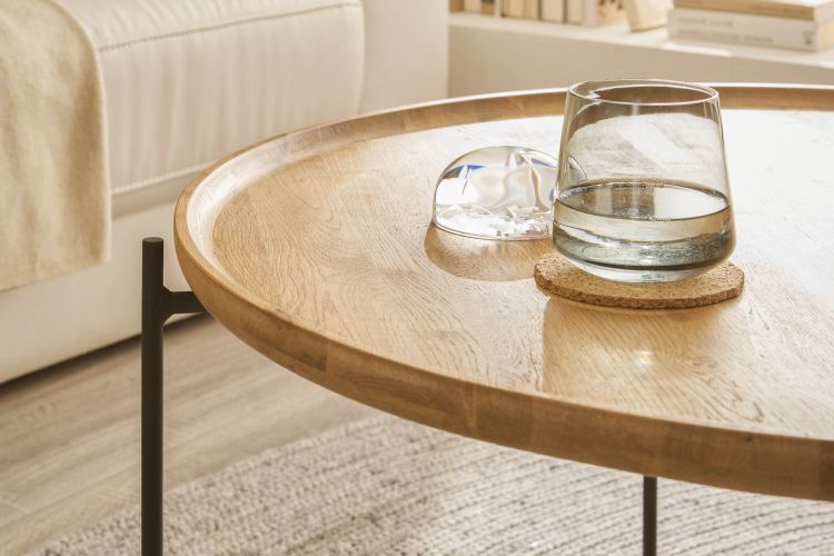 MCA furniture Couchtisch Trangie Eiche Ø 80 cm