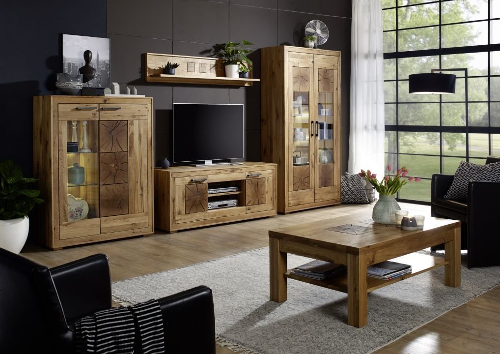 Wandboard Woodlane Wildeiche natur geölt 130 x 30 cm