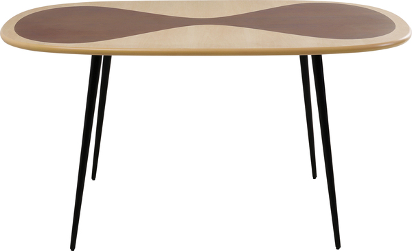 Tisch natur - 150 x 90 cm - KARE Petal Nature Schwarz