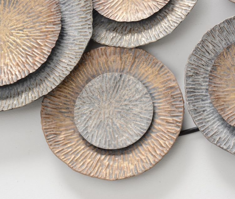 Boltze Wandobjekt Dorino gold, grau, kupfer matt 107 x 62 cm