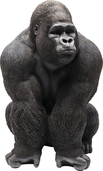 Deko Figur schwarz - 107 cm - KARE Monkey Gorilla Front XXL