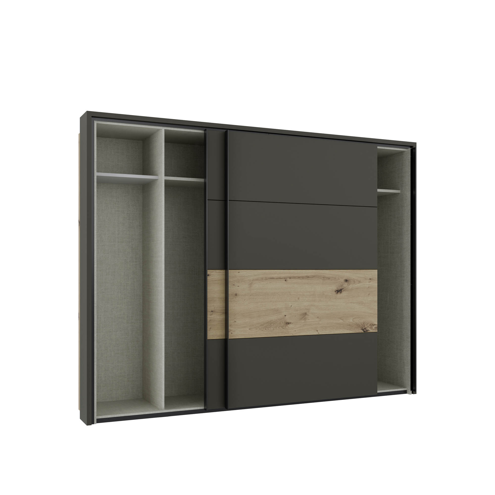 Kleiderschrank Eiche Artisan 2-türig ca. 269,8 x 210,5 x 62,9 cm - Thorvald