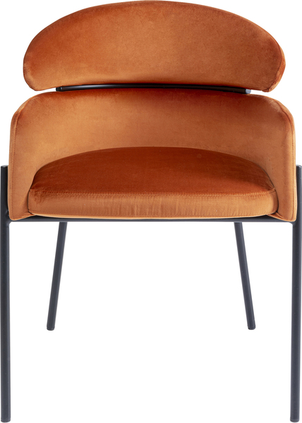 Armlehnstuhl orange - KARE Alexia Velvet Orange