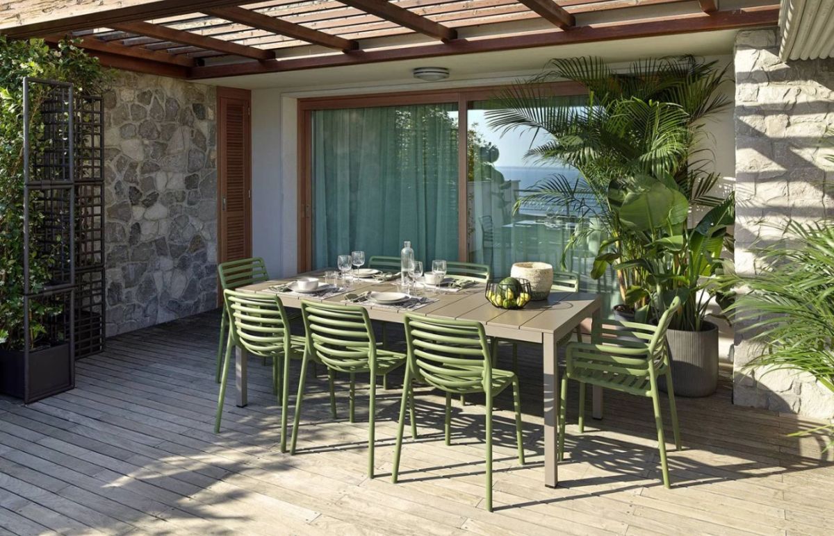 Nardi Stuhl DOGA BISTROT  pera - gelb - Recyclebarer Kunststoff. - stapelbar