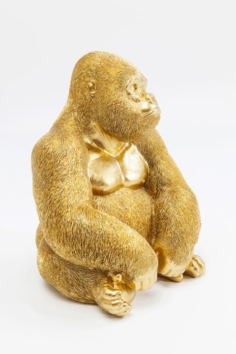 Skulptur gold - 76 cm - KARE Monkey Gorilla Side XL Gold