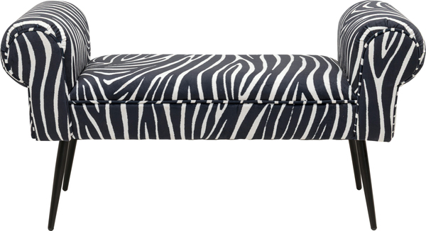 Bank schwarz - 100 cm - KARE Wing Zebra