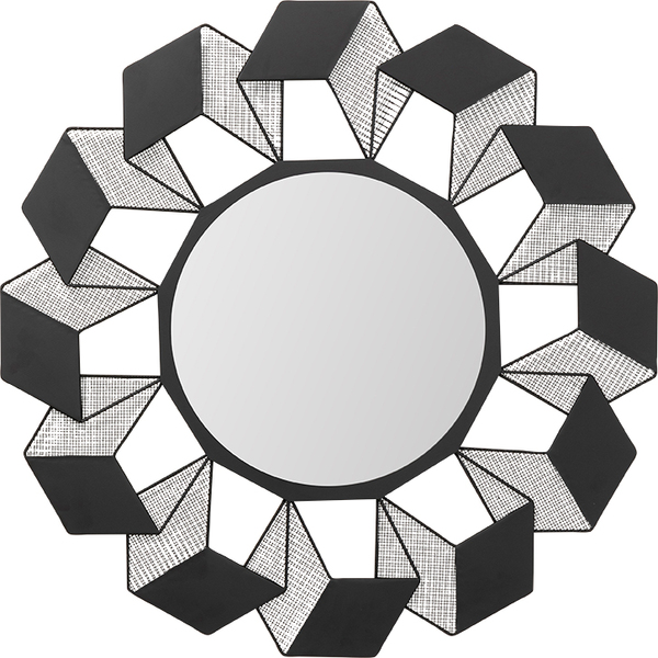Spiegel schwarz - Ø70 cm - KARE Cubes