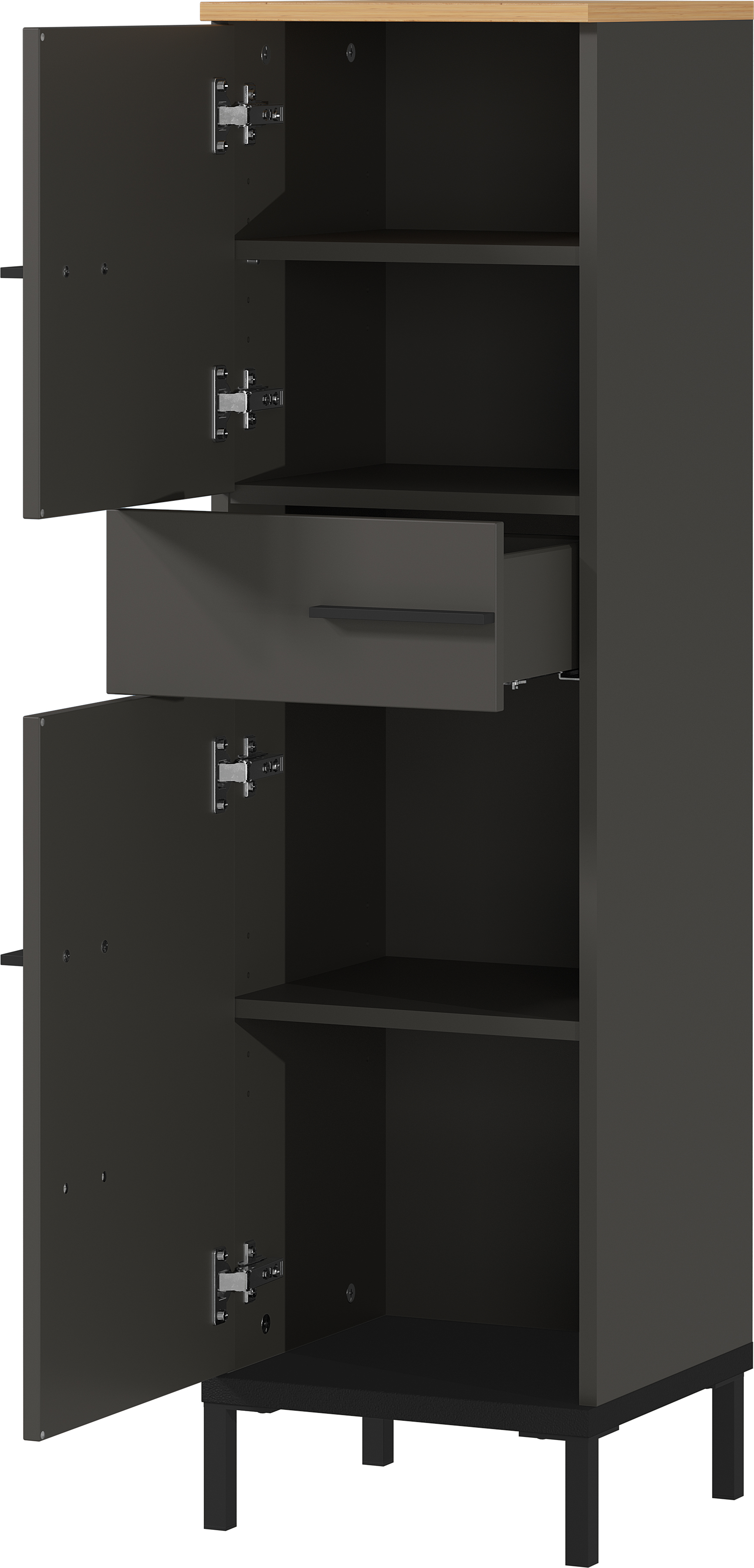 Mediumschrank BARCELONA mit 2 Türen und 1 Schubkasten B/H/T ca. 34 x 123 x 34