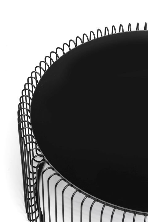 Couchtisch 2er Set schwarz - KARE Wire Black (2/Set)