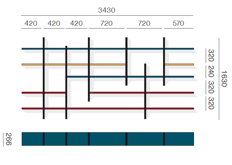 San Giacomo Wohnwand L5C56 Lampo
