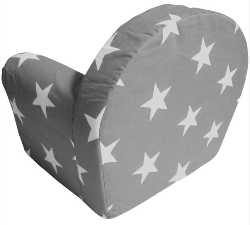 Kindersessel aus Schaumstoff - Stern grau -  44 x 53 x 36 cm - Sun Garden Ludger