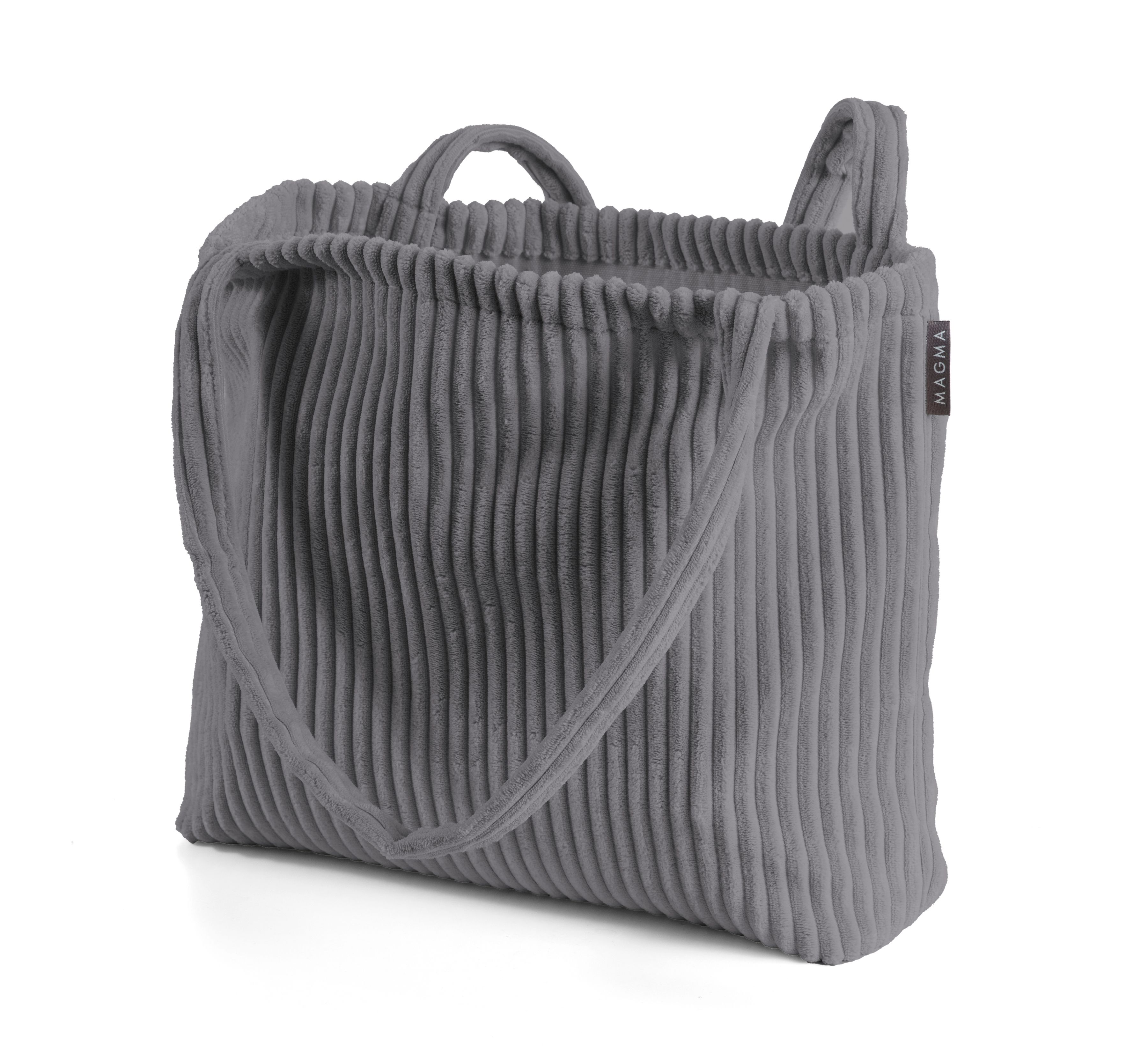 Tasche Shara in Anthrazit – Weiche Cordtasche für Shopping, Büro und Freizeit