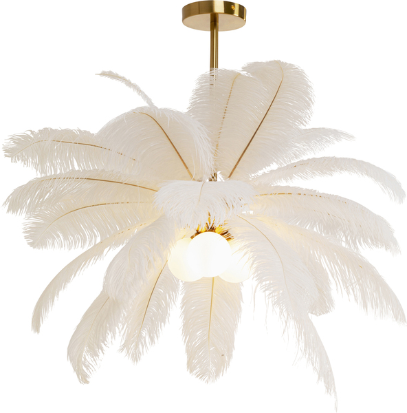 Hängeleuchte weiß - KARE Feather Palm Weiß Ø60cm