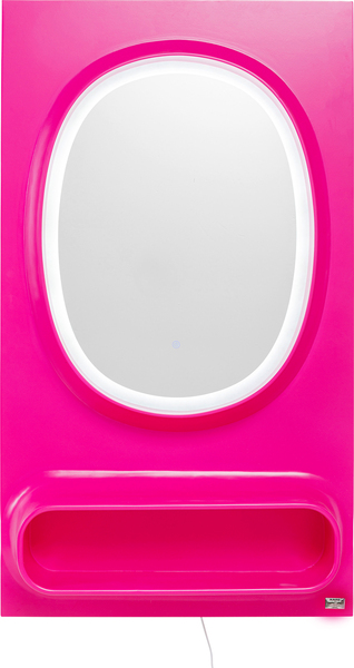 Wandspiegel pink - 80 x 141 cm - KARE Aero LED Pink