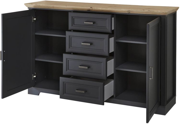 Innostyle Kommode Jasmin grau 165 x 102 cm