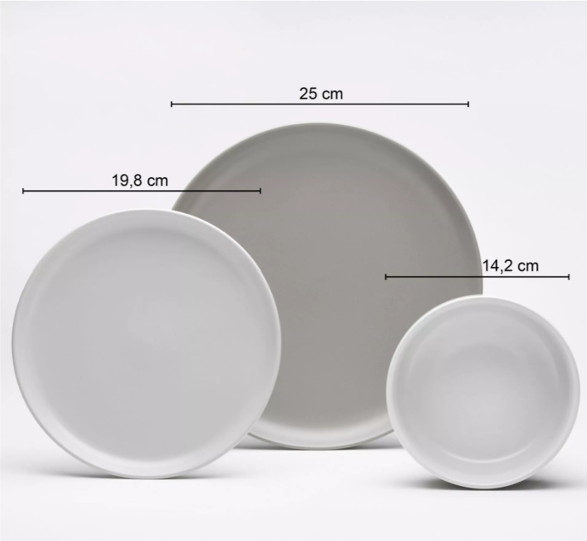 Kombiservice 16teilig für 4 Personen Sand & Taupe - van Well Stockholm