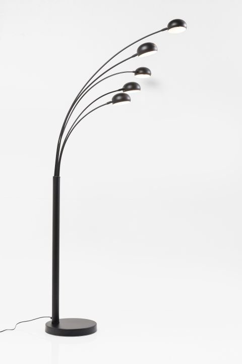 KARE Stehleuchte Schwarz - Five Fingers Schwarz matt