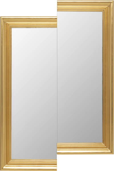 Wandspiegel gold - 121 x 81 cm - KARE Double Vision Rectangular