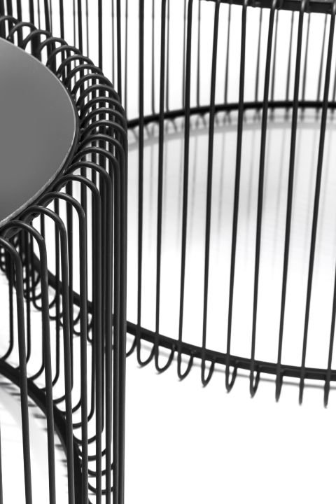 Couchtisch 2er Set schwarz - KARE Wire Black (2/Set)
