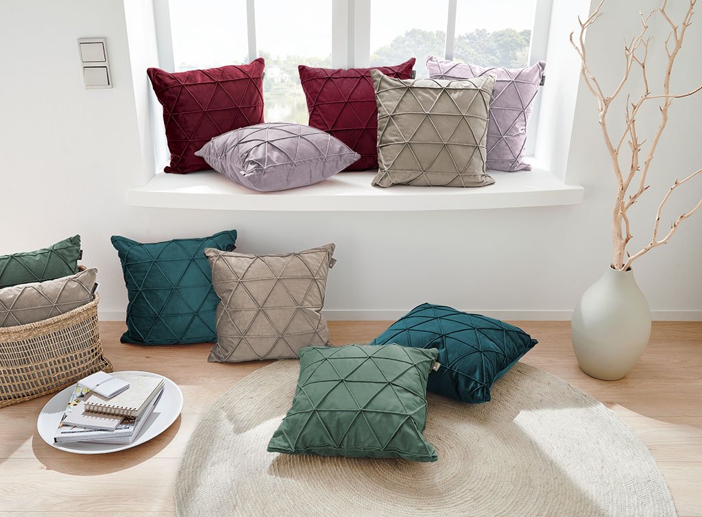 Kissen Bordeaux - 45 x 45 cm - Sun Garden Gloss bordeaux